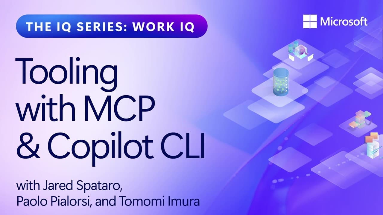 마이크로소프트 Work IQ, MCP로 M365 조직 지식을 에이전트에 연결하다 영상 썸네일
