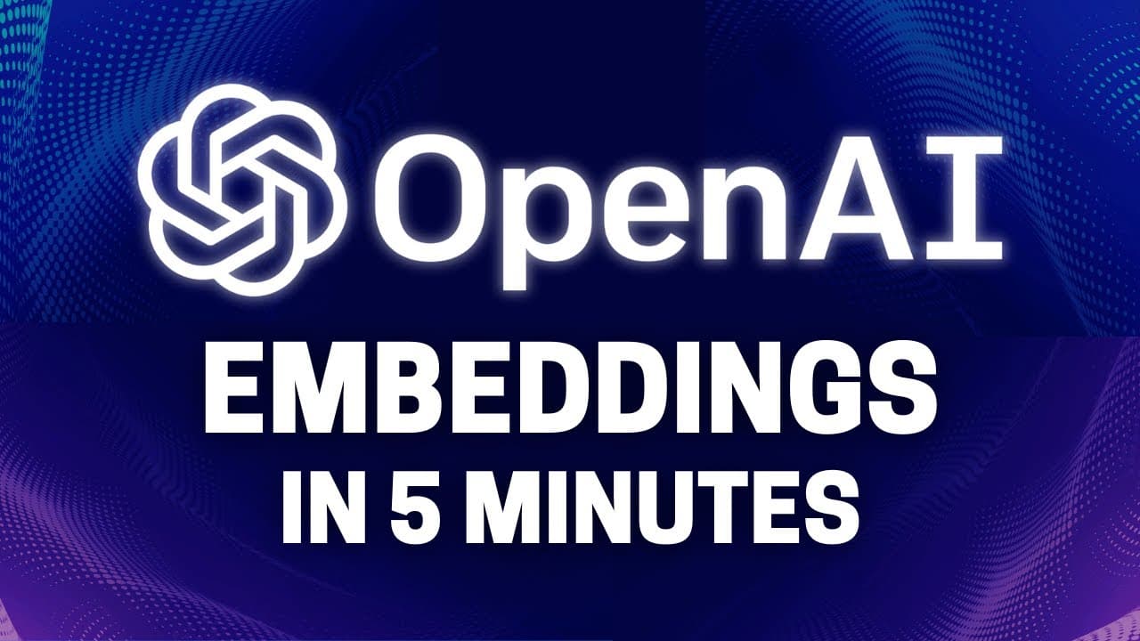 5분으로 이해하는 OpenAI 임베딩: 벡터와 벡터 DB로 AI에 나만의 지식 더하기 영상 썸네일