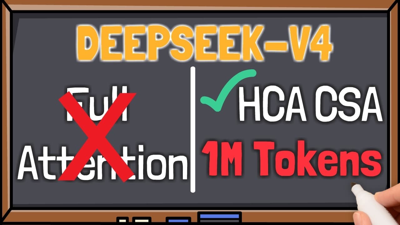 DeepSeek-V4는 '완전 어텐션'을 끝낼 수 있을까: 100만 토큰 문맥을 위한 새 구조 영상 썸네일
