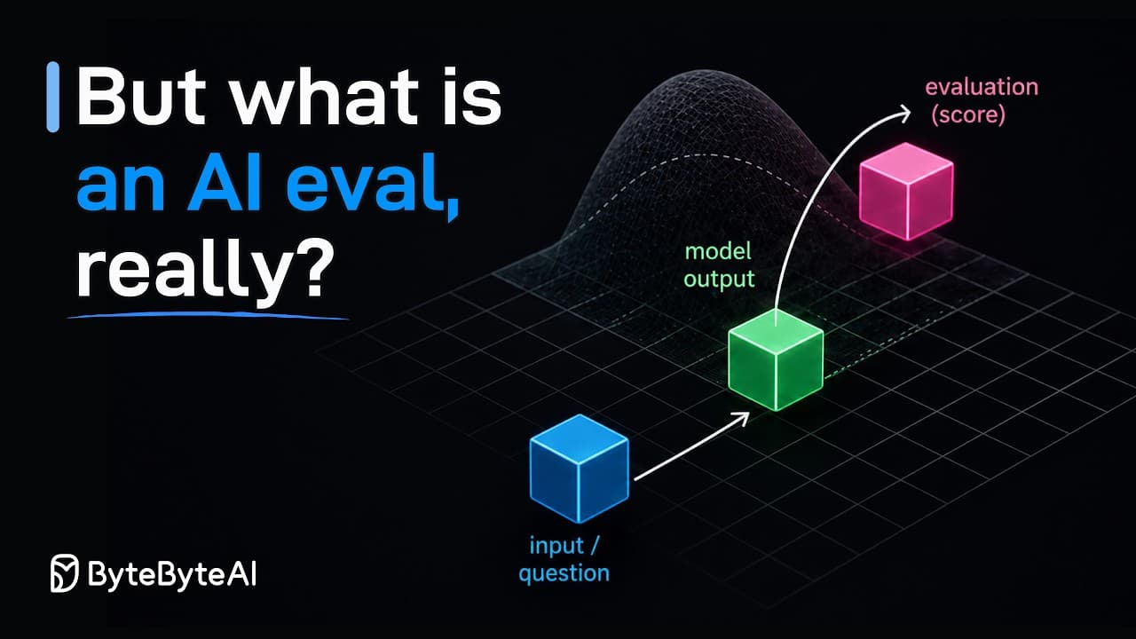 AI 평가(Evals) 기초: 태스크·평가 데이터·채점기 세 가지로 이해하기 영상 썸네일