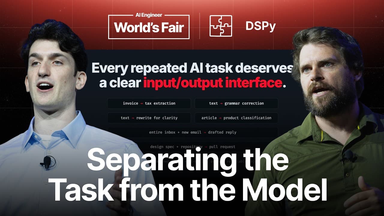 작업과 모델을 분리하라: DSPy가 제시하는 AI 프로그램 설계법 영상 썸네일