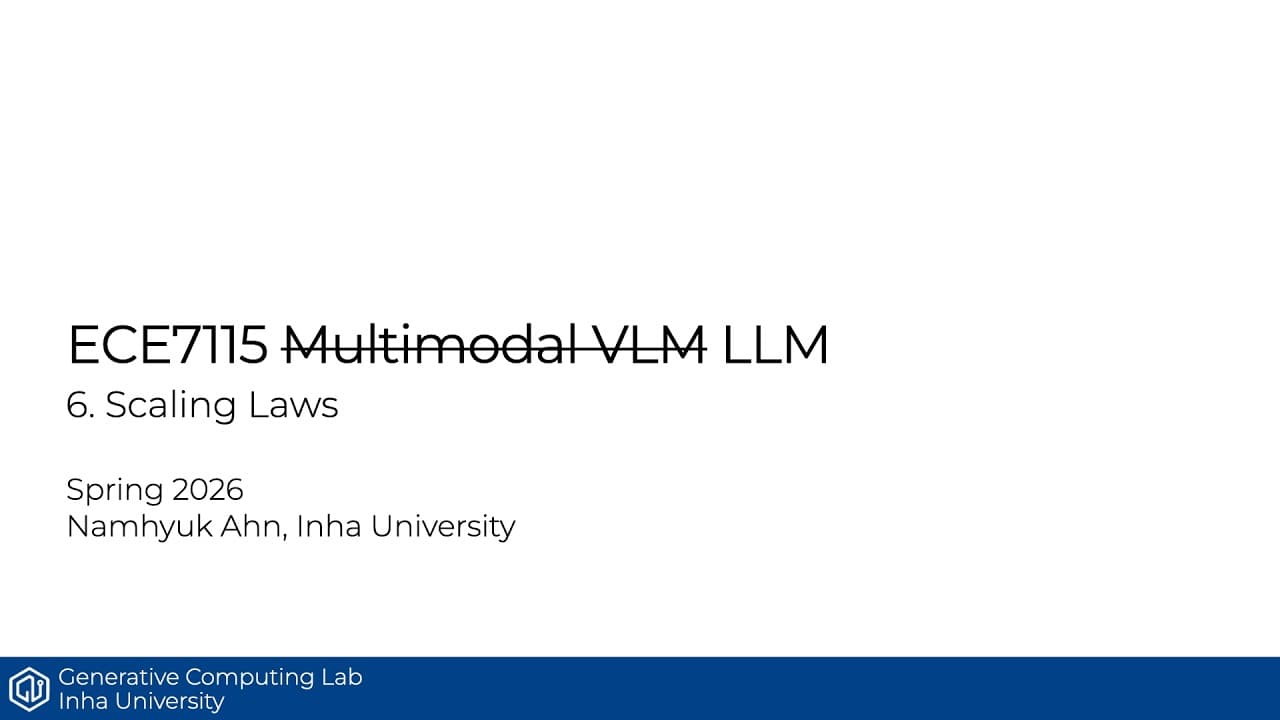 LLM 성능은 학습 전에 계산된다 — 스케일링 법칙이 바꾼 모델 설계 순서 영상 썸네일