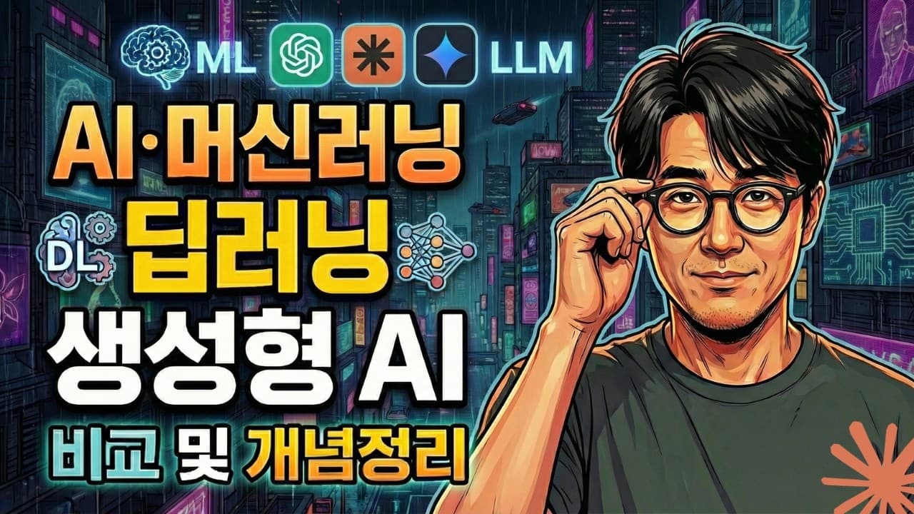 AI·머신러닝·딥러닝·생성형 AI는 어떻게 다른가, 겹쳐진 네 개념 풀어보기 영상 썸네일