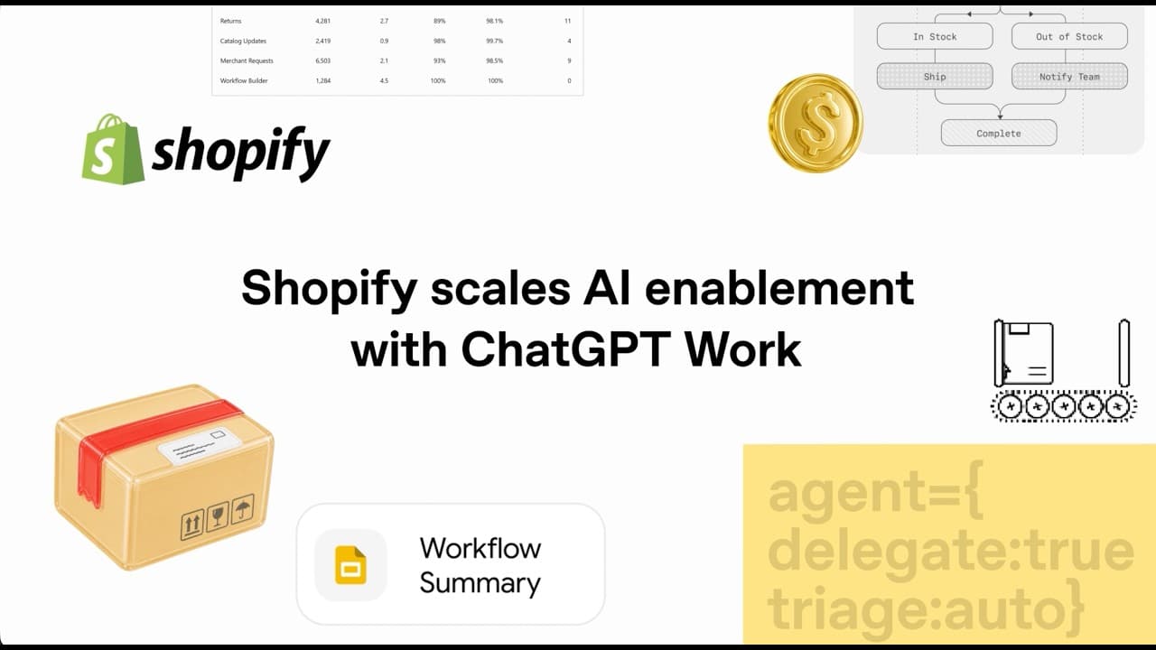 쇼피파이 직원들은 ChatGPT 에이전트로 어떻게 더 빠르게 일하나 영상 썸네일