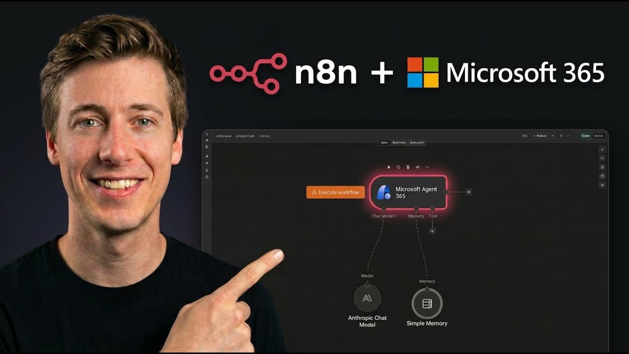 워드와 팀즈에서 바로 AI 에이전트 부르기, n8n의 Microsoft Agent 365 연동 따라가 보기 영상 썸네일