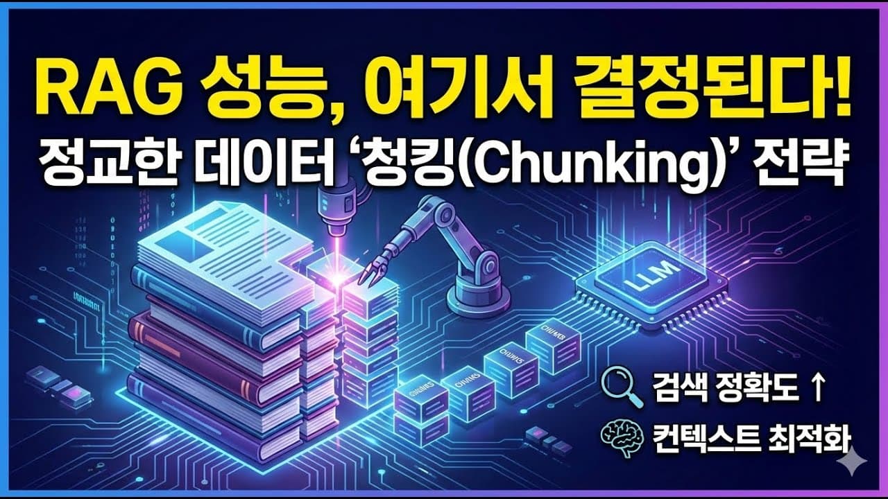 RAG 답변 품질은 '자르기'에서 갈린다, 실무형 청킹 전략 정리 영상 썸네일