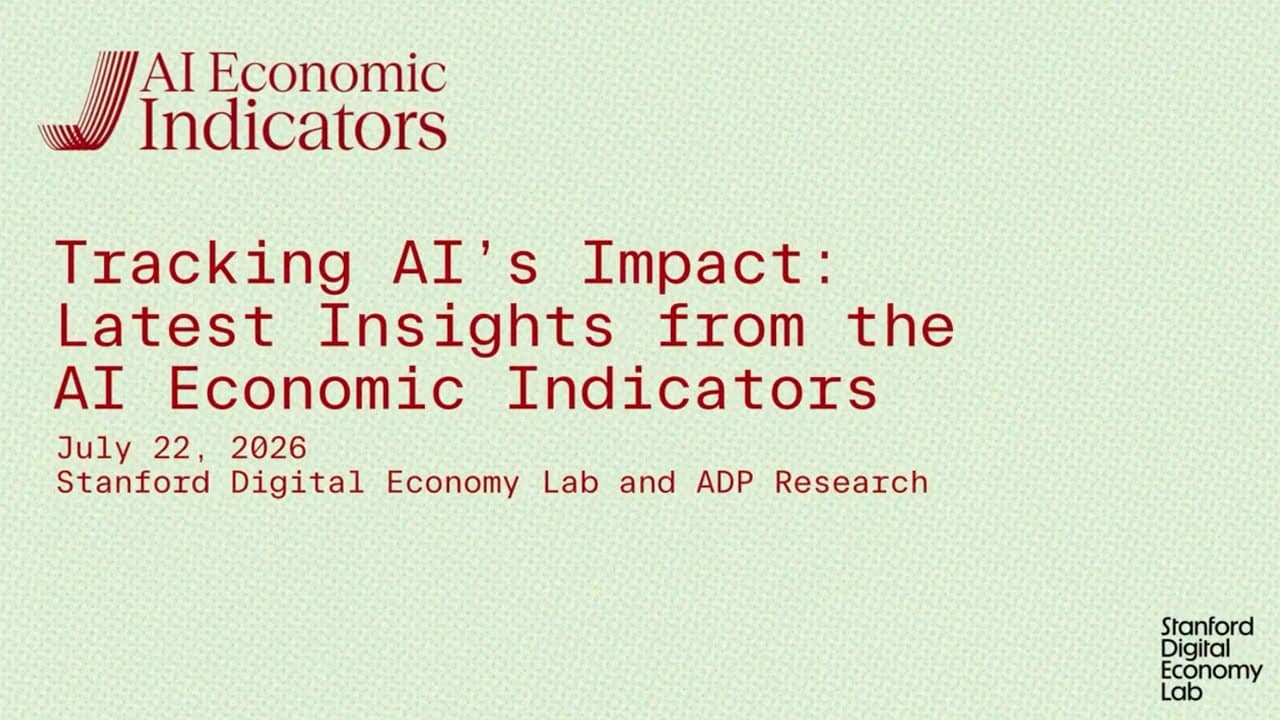 AI 도입은 역대 최고 속도, 그런데 경제 지표는 조용하다 — 스탠퍼드가 지목한 '탄광의 카나리아' 영상 썸네일