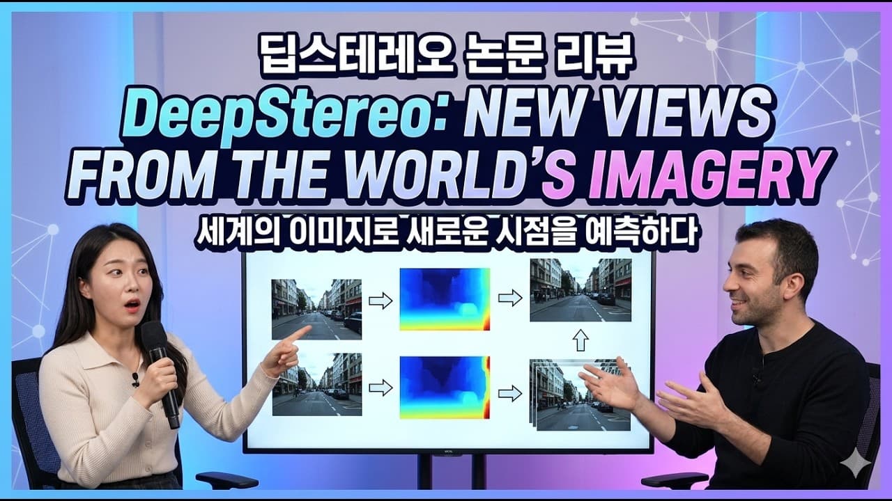 사진 몇 장으로 걸어 들어갈 수 있는 3D 공간을 만드는 AI, 구글 딥스테레오(DeepStereo) 영상 썸네일