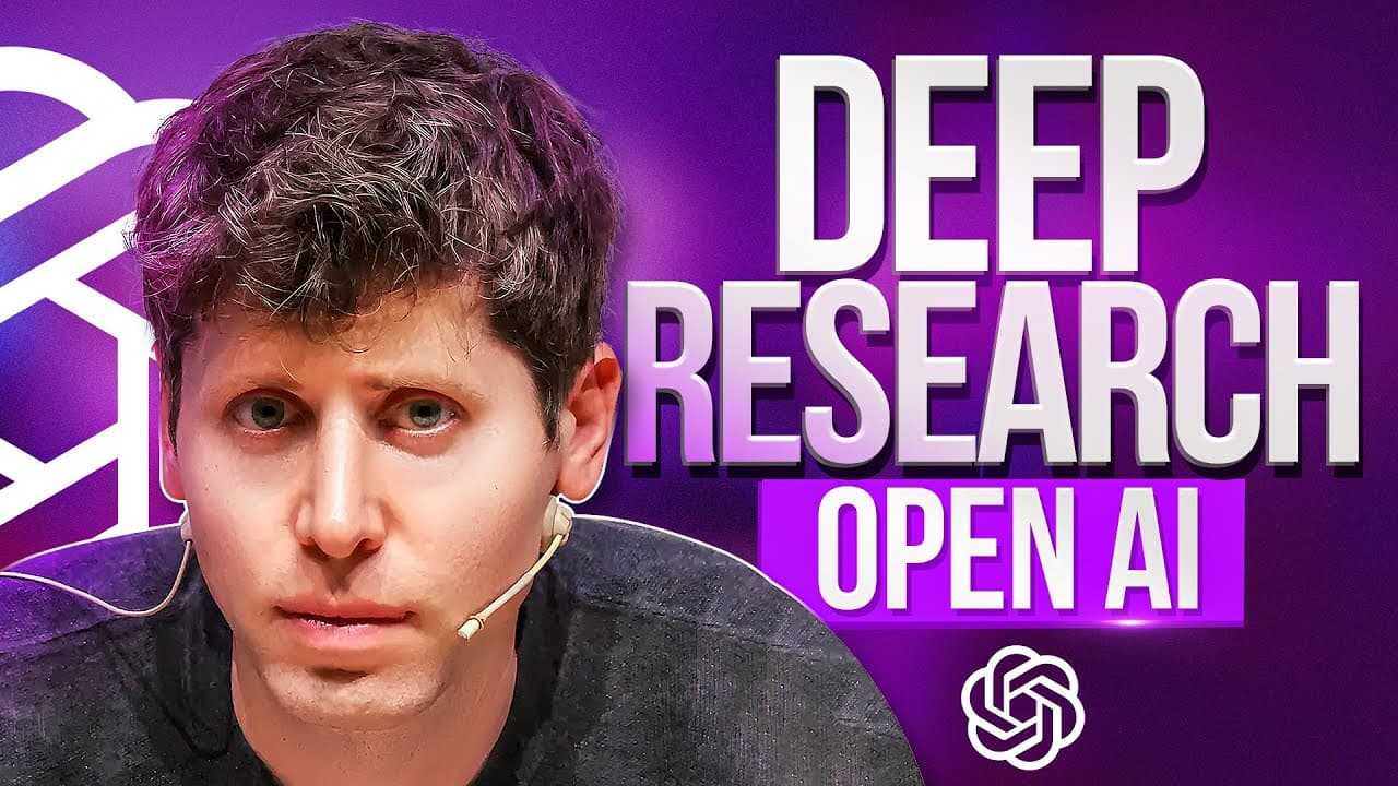 OpenAI 딥리서치는 월 200달러의 값을 할까? O3 기반 AI 리서치 에이전트 분석 영상 썸네일