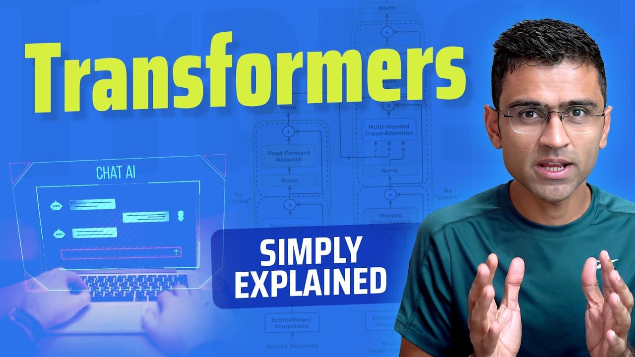 트랜스포머(Transformer) 쉽게 이해하기: 챗GPT를 움직이는 딥러닝 구조 영상 썸네일