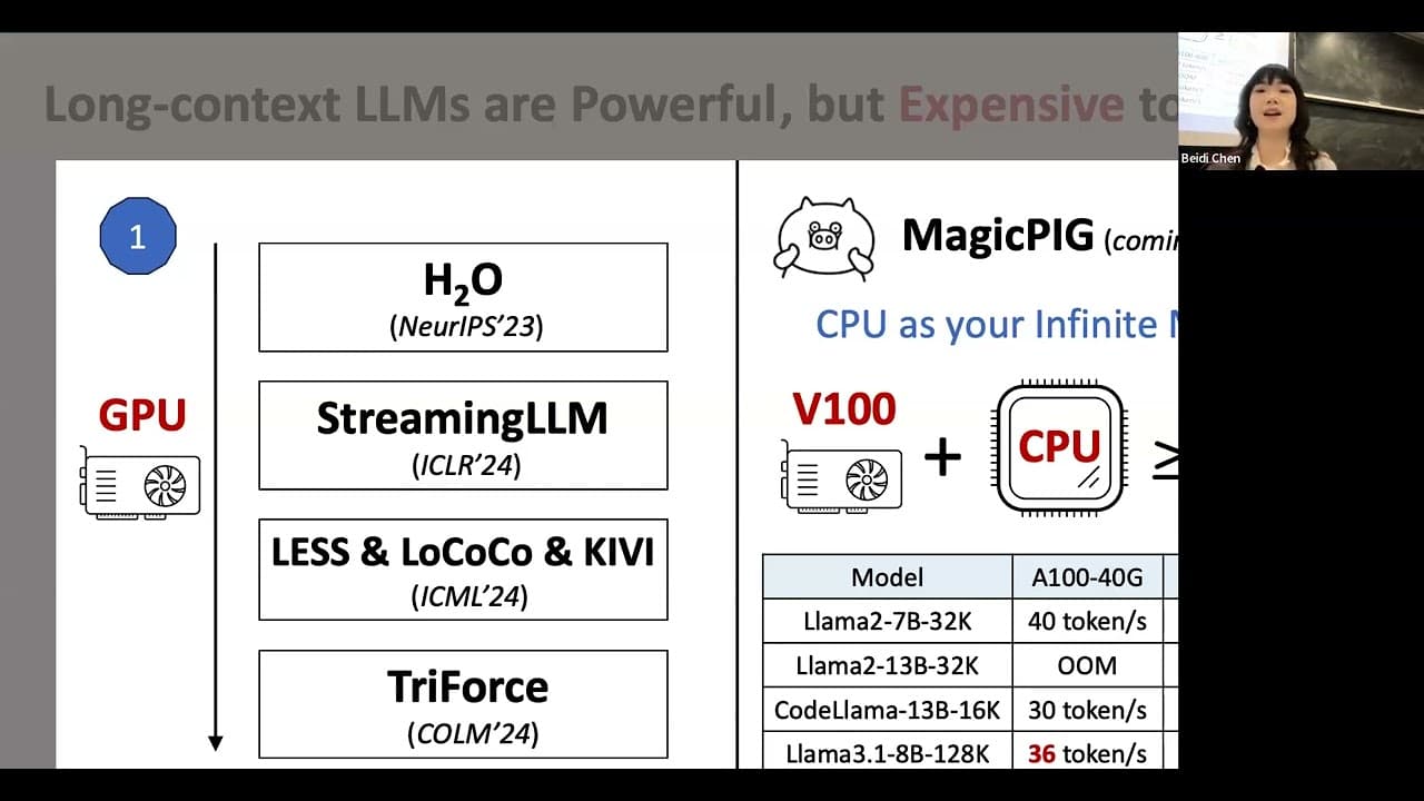 롱컨텍스트 LLM의 진짜 병목은 KV 캐시였다 — CMU 초청 강의가 짚은 효율과 능력의 딜레마 영상 썸네일