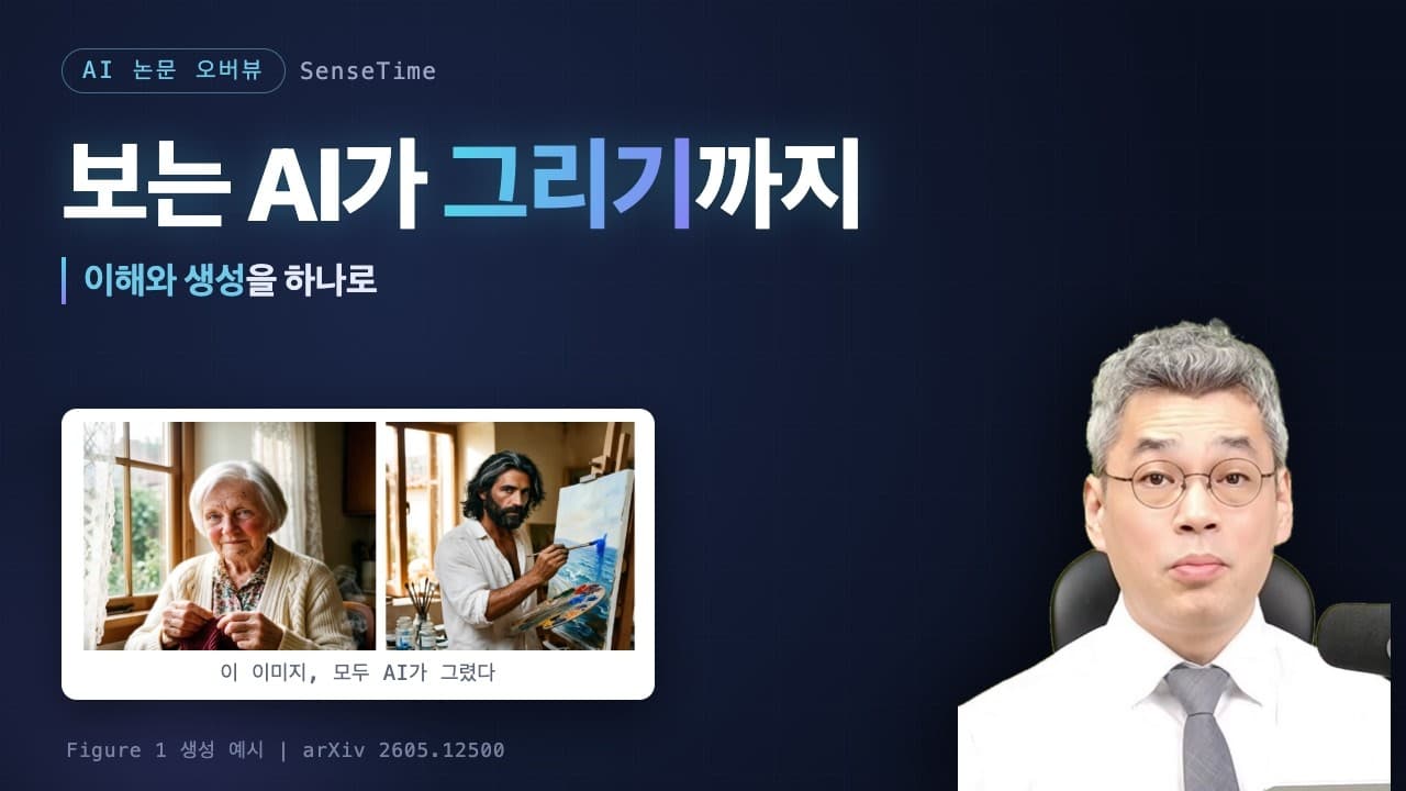 보는 AI와 그리는 AI를 한 몸으로, 센스타임 SenseNova-U1이 보여준 통합 멀티모달 영상 썸네일