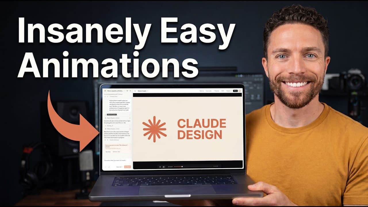 코드 없이 모션 그래픽 만들기: Claude Design 활용 4가지 방법 영상 썸네일