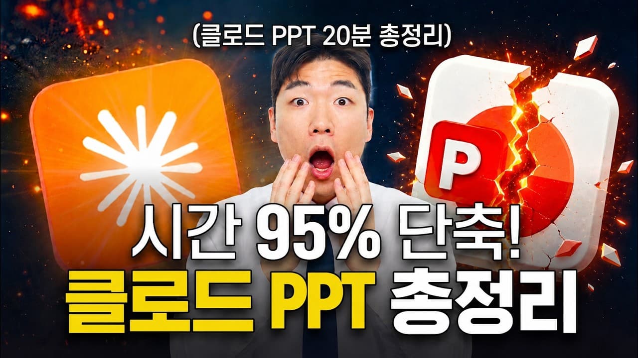 PPT 편집에 쓰던 시간을 20분으로: 현직 AI 엔지니어가 공개한 '디자인 마크다운' 활용법 영상 썸네일