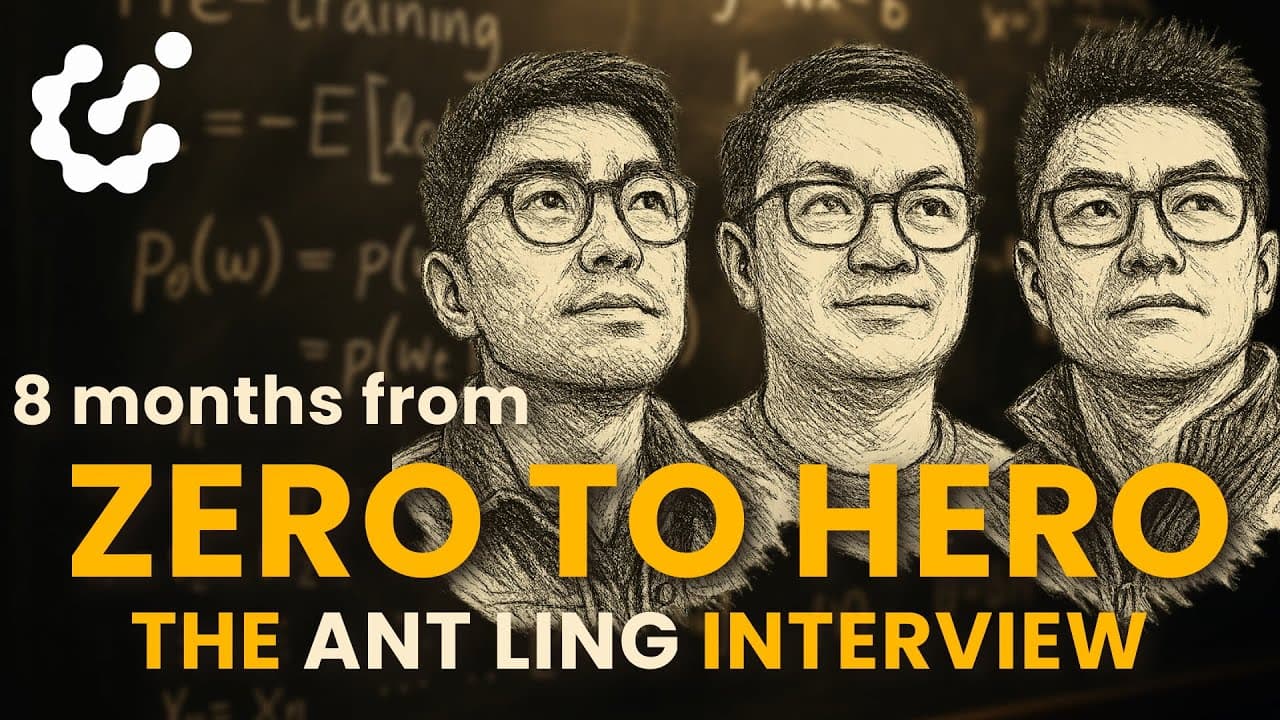8개월 만에 1조 파라미터 오픈 모델까지, 앤트그룹 연구팀이 말한 속도의 이유 영상 썸네일