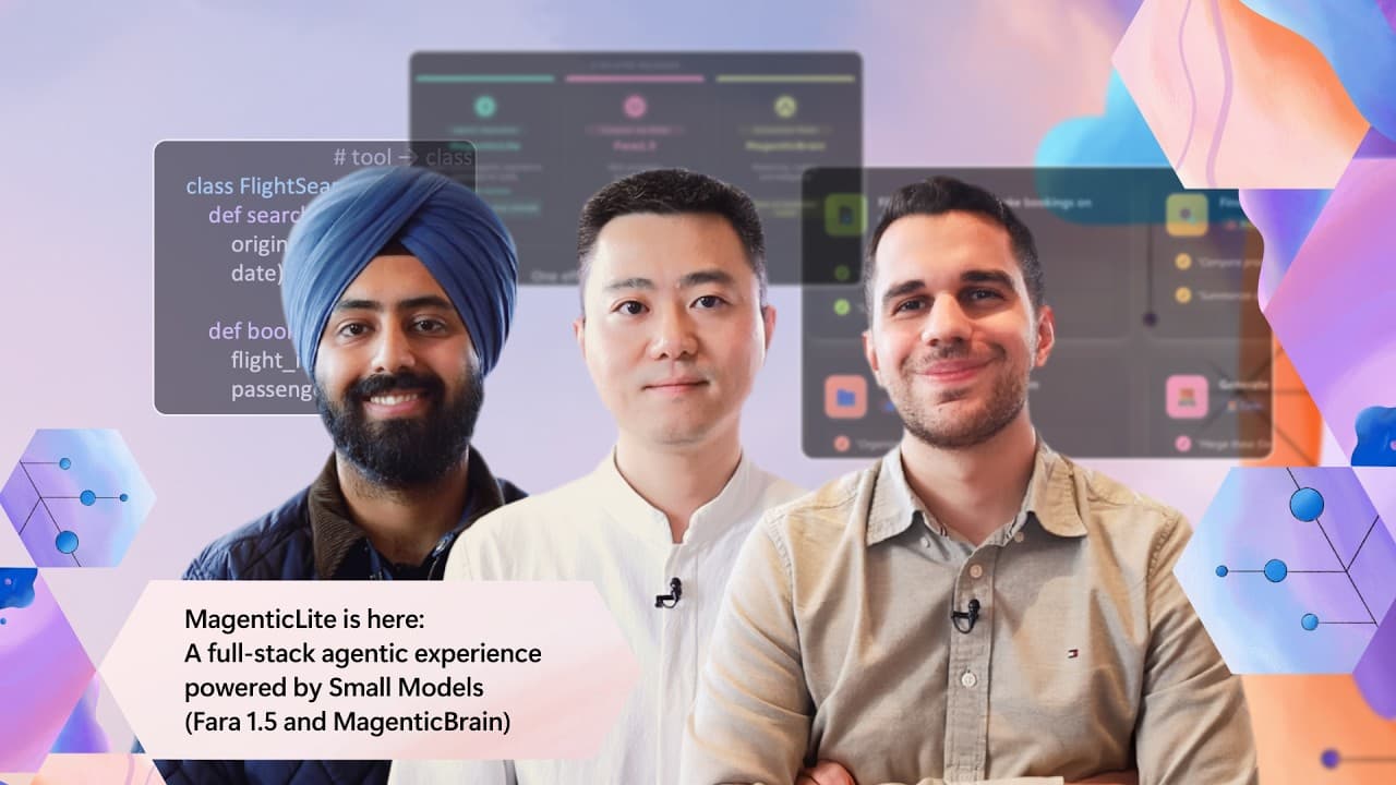 작은 모델로 브라우저와 파일을 다룬다 — 마이크로소프트 MagenticLite 공개 영상 썸네일