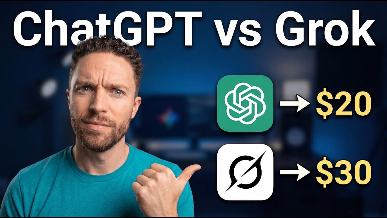ChatGPT Plus vs 슈퍼그록, 월 10달러 더 낼 가치가 있을까 영상 썸네일