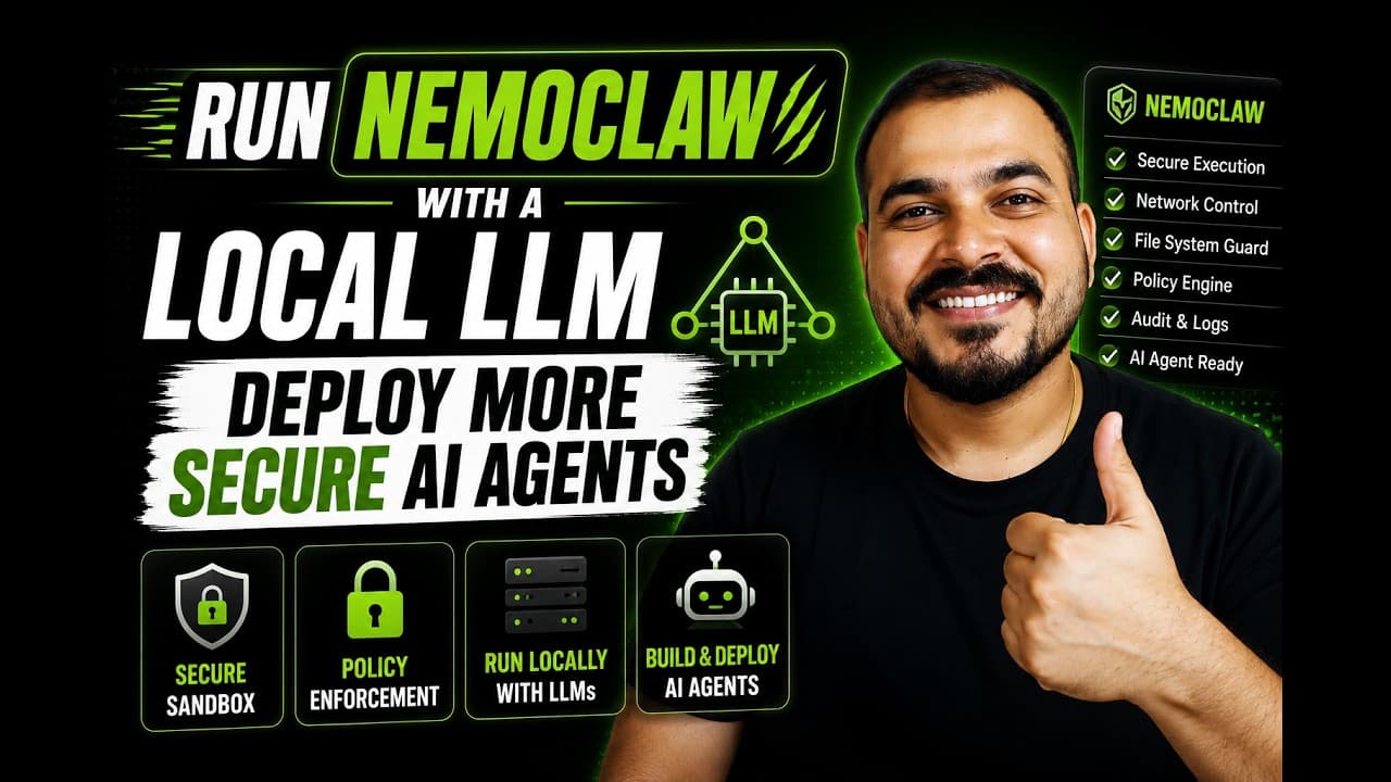 내 PC에서 안전하게: 로컬 LLM과 NemoClaw로 AI 에이전트에 보안 울타리 치기 영상 썸네일