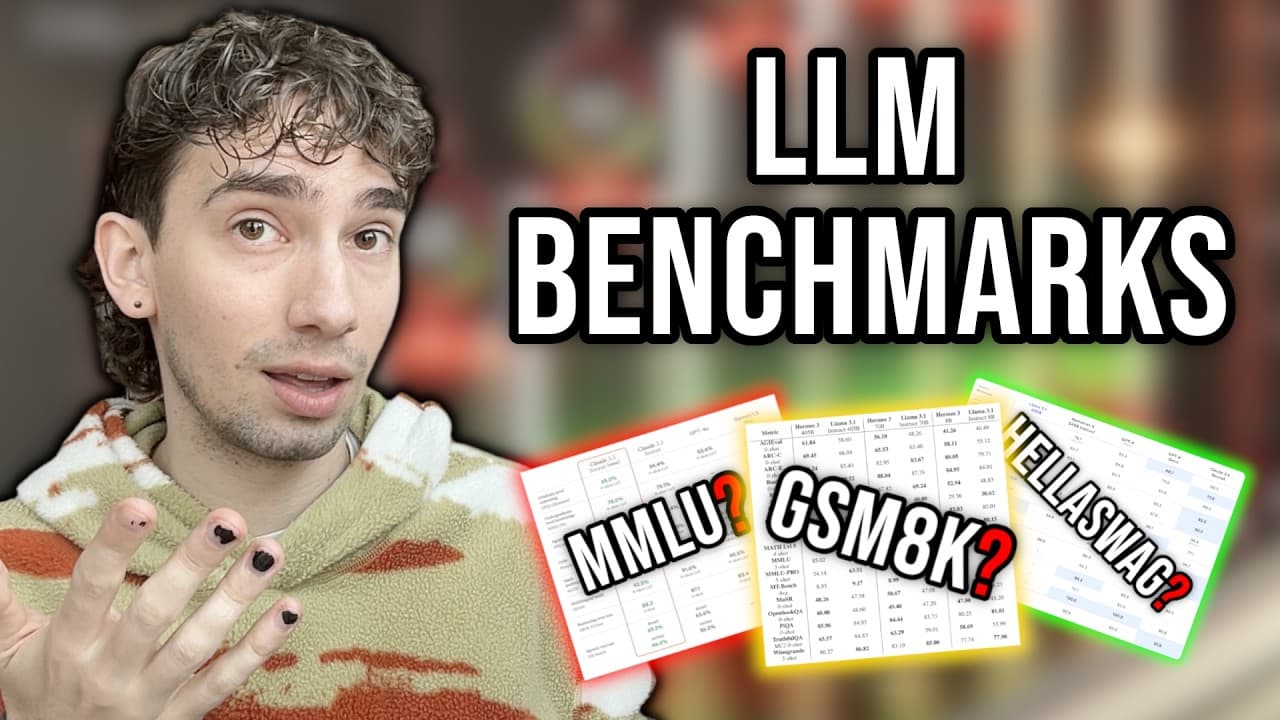 AI 모델 비교표의 숫자, 어떻게 읽을까 — LLM 벤치마크 해설 영상 썸네일