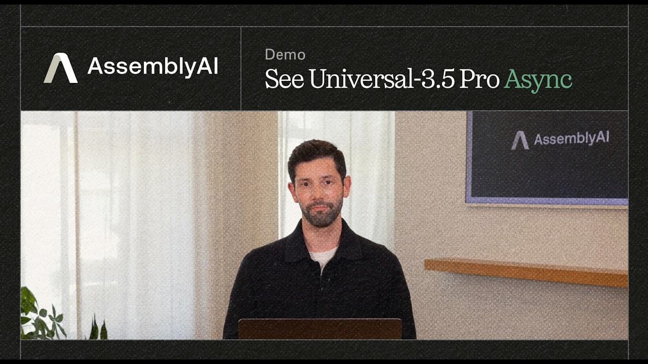 어셈블리AI, 녹음 파일용 Universal-3.5 Pro 공개…다국어·코드 스위칭 지원 영상 썸네일