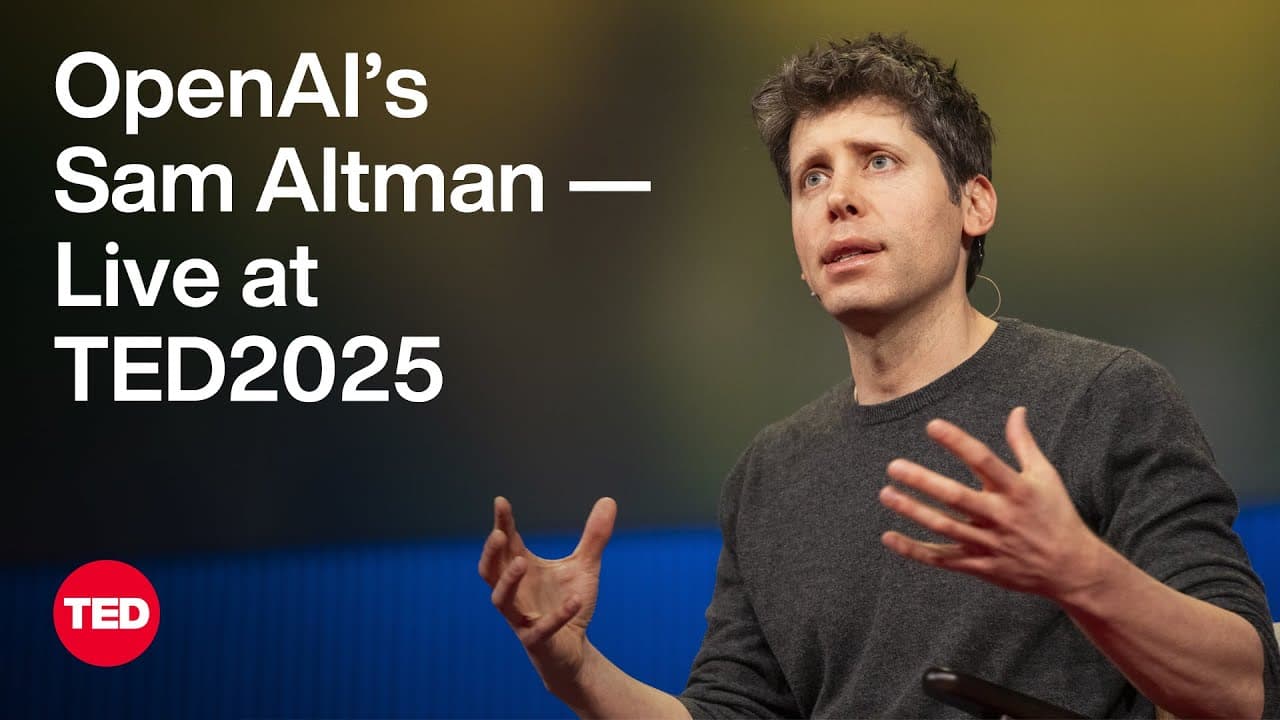 샘 올트먼이 TED 무대에서 밝힌 ChatGPT 성장과 AI 에이전트·초지능의 미래 영상 썸네일