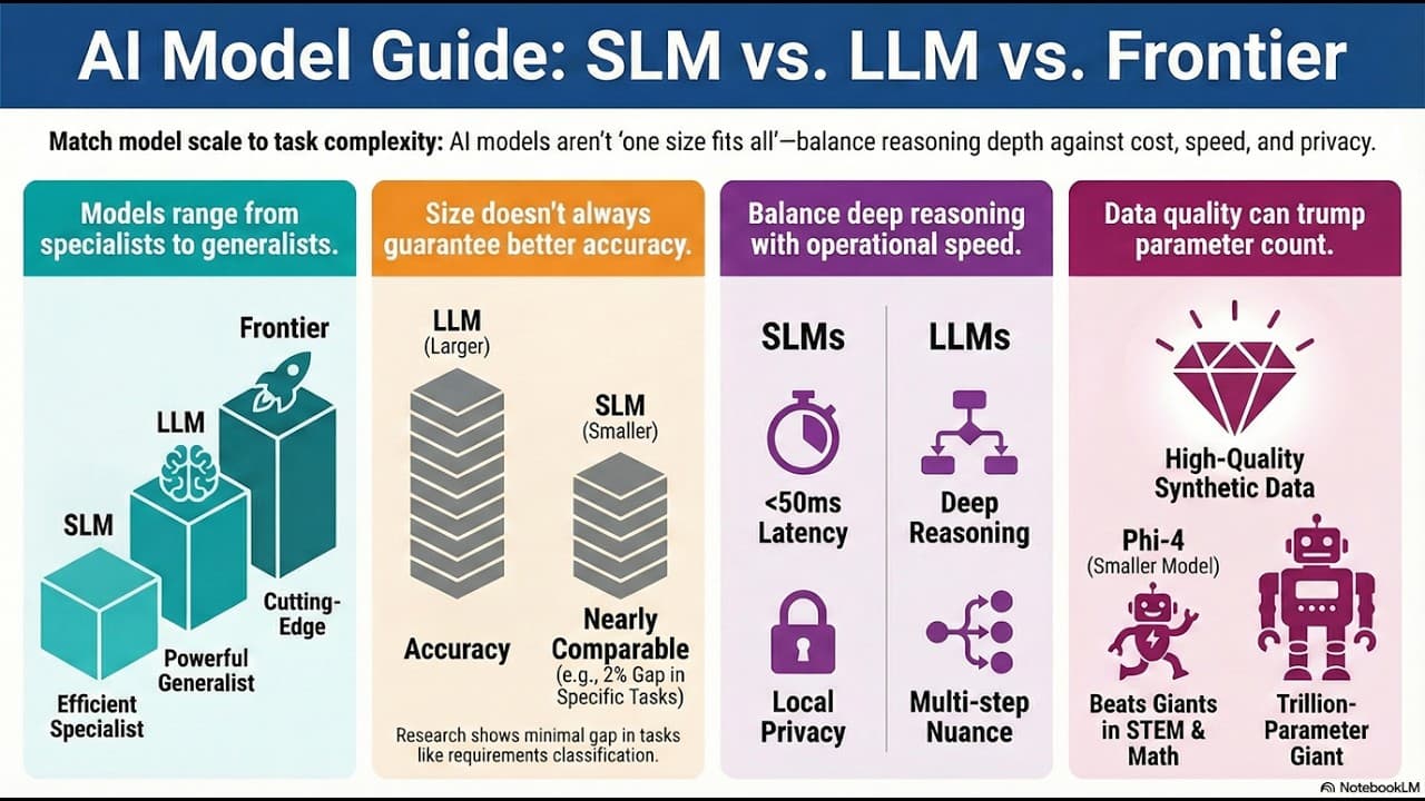 SLM vs LLM vs 프런티어 모델 — '클수록 좋다'는 통념을 뒤집는 2026 AI 모델 전략 영상 썸네일