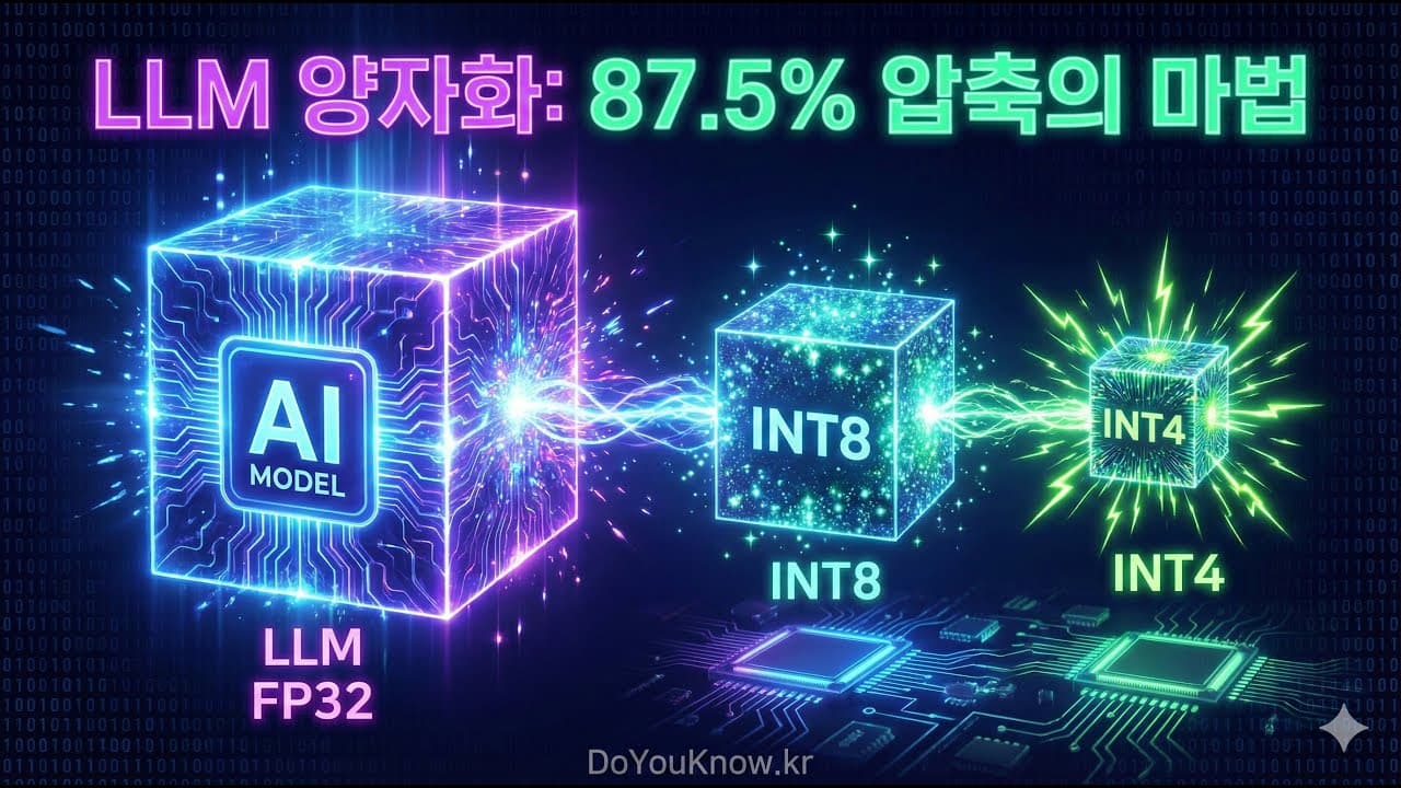 LLM 양자화로 700억 모델을 노트북에서: GPTQ·AWQ·GGUF 실전 정리 영상 썸네일