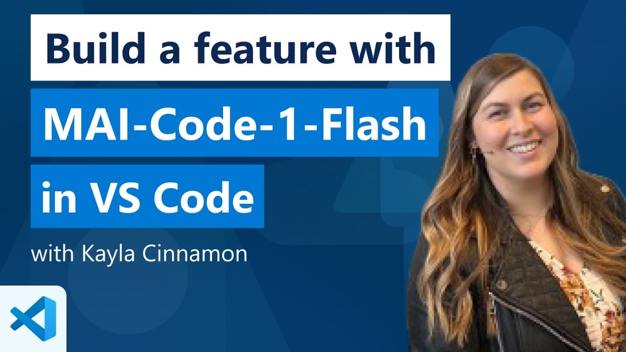 VS Code에 들어온 소형 코딩 모델 'MAI Code 1 Flash', 몇 센트로 기능 하나를 완성하다 영상 썸네일
