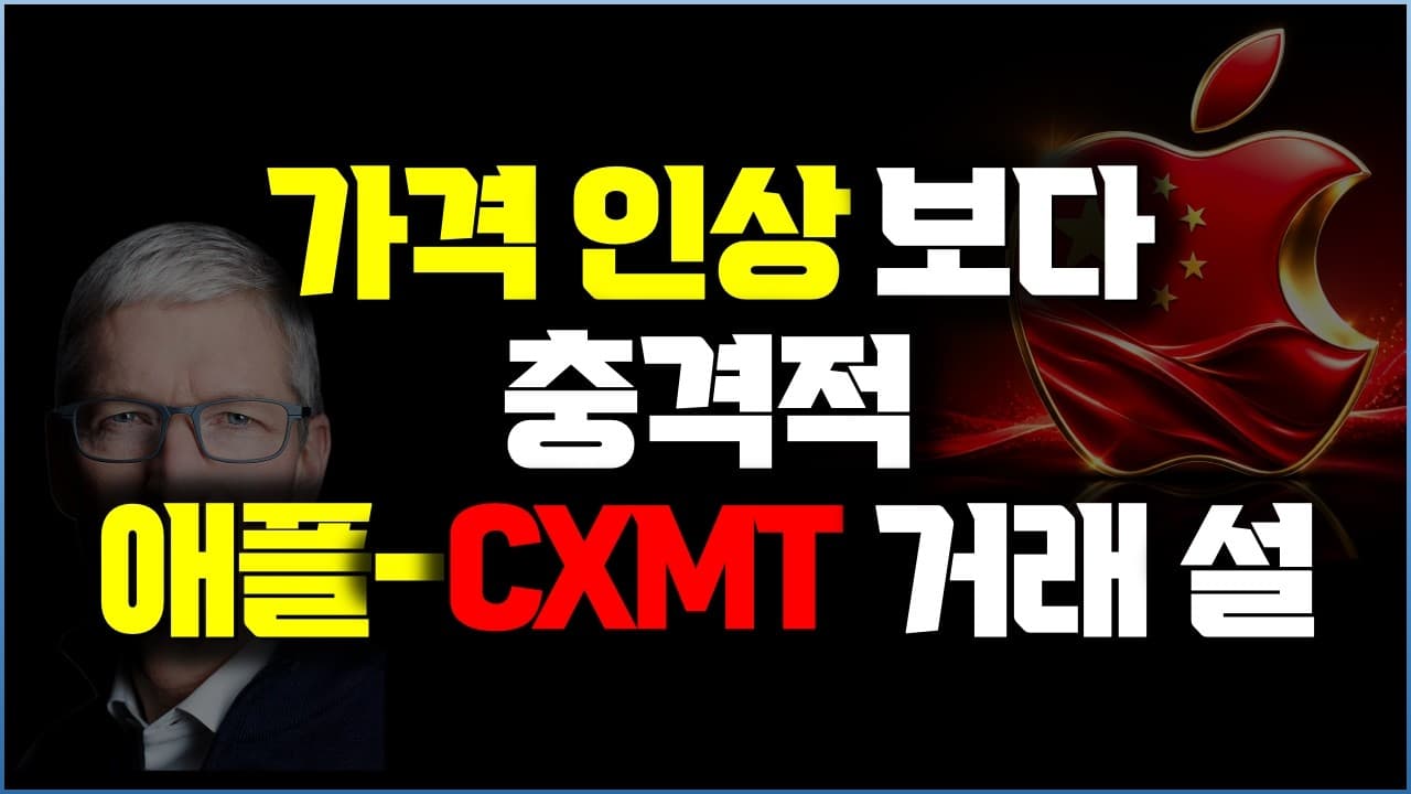 애플이 중국산 D램 'CXMT'를 노리는 이유, 그리고 세 가지 함정 영상 썸네일
