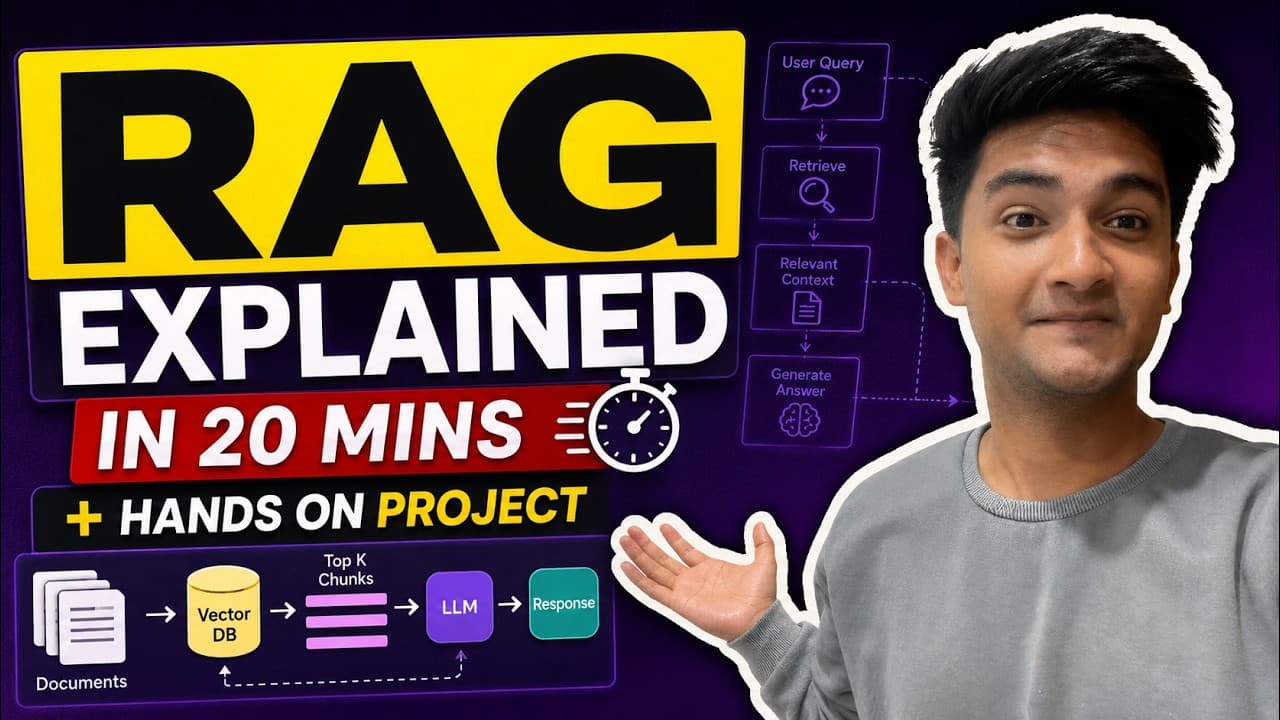 RAG(검색 증강 생성)란 무엇인가: LLM이 내 문서를 근거로 답하게 만드는 법 영상 썸네일