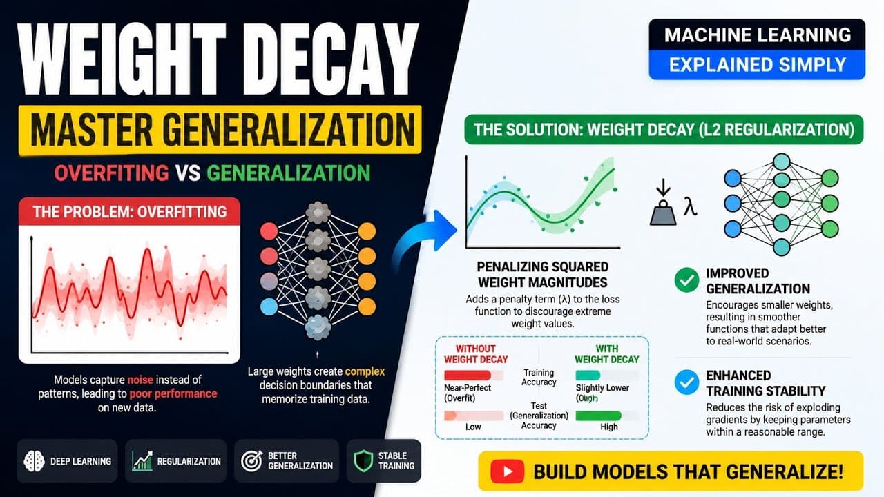 가중치 감쇠(Weight Decay): 과적합을 막는 L2 정규화의 원리와 AdamW 영상 썸네일