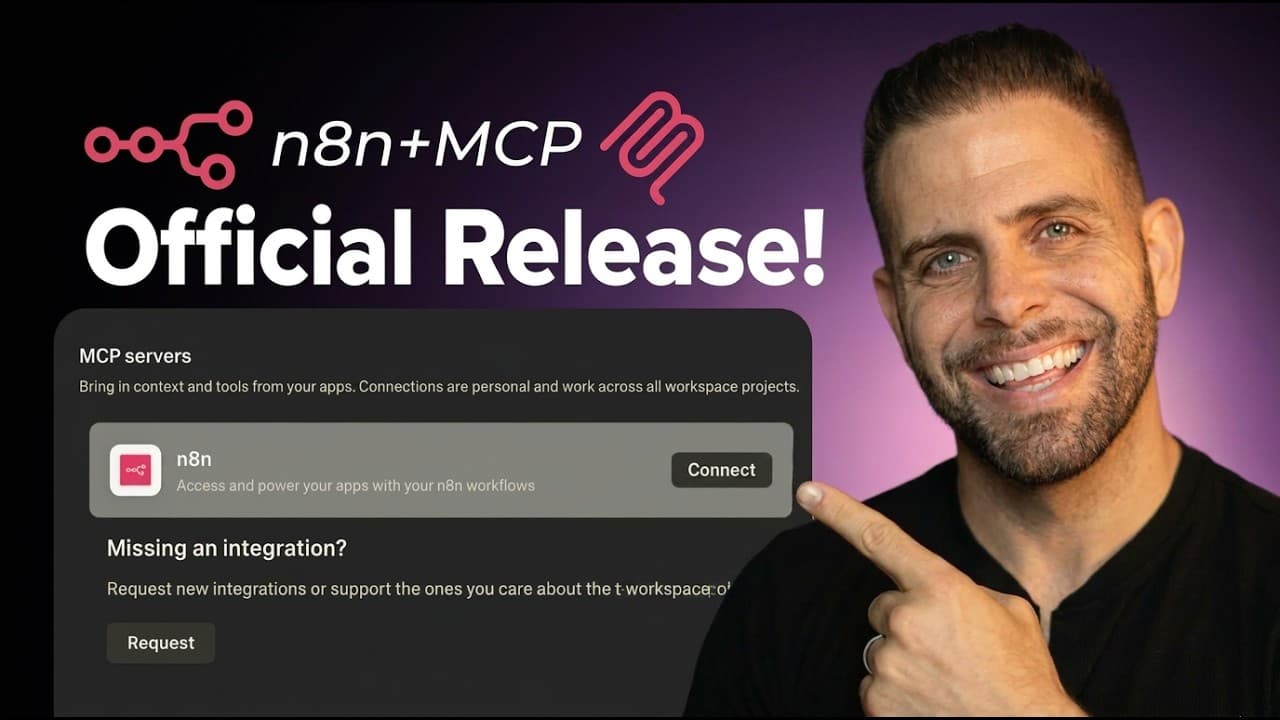 n8n MCP 3단계 활용법: 대화로 만드는 워크플로우부터 다중 모델 오케스트레이션까지 영상 썸네일