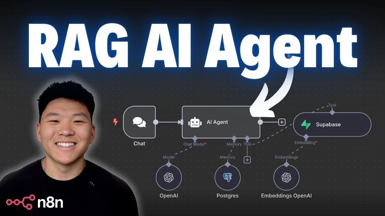 코드 없이 만드는 RAG AI 에이전트 — n8n으로 따라하는 입문 가이드 영상 썸네일