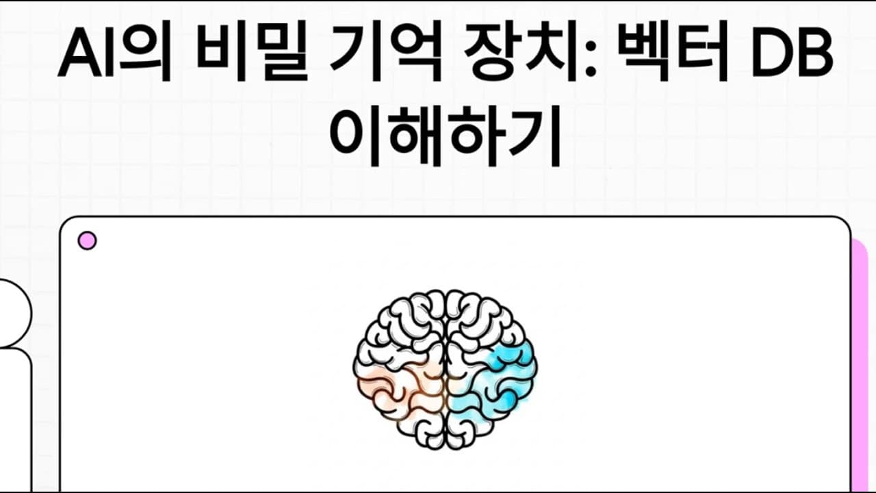 벡터 데이터베이스란? AI에게 장기 기억을 주는 의미 검색의 핵심 영상 썸네일