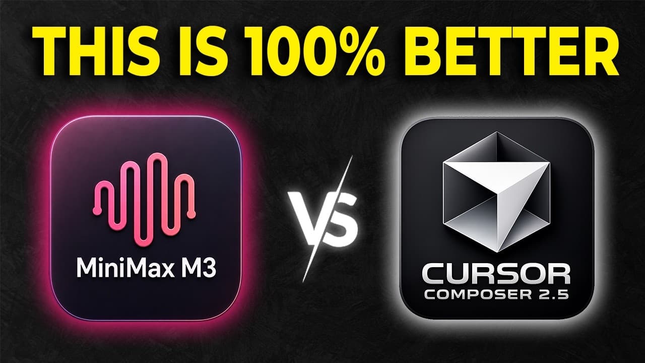 값싼 오픈웨이트 모델 MiniMax M3, 같은 앱을 만들어 Composer와 붙여보니 영상 썸네일