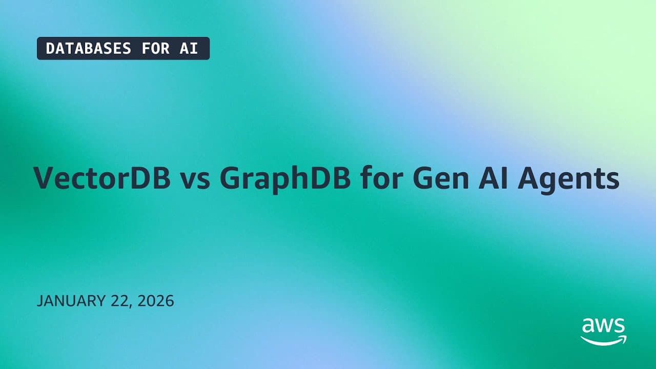벡터DB와 그래프DB, 그리고 둘을 합친 GraphRAG가 AI 에이전트에 필요한 이유 영상 썸네일