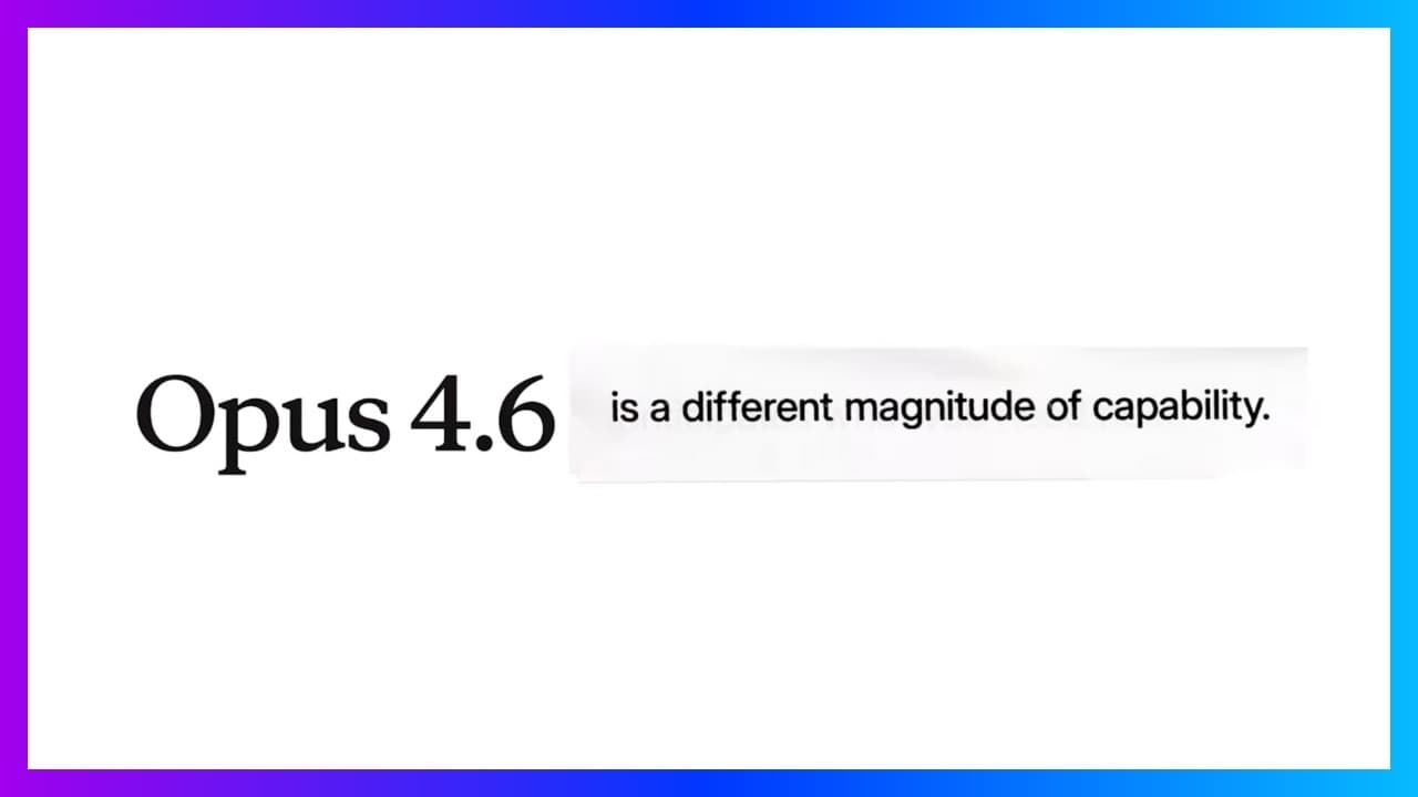 10분으로 보는 Claude Opus 4.6: 100만 토큰 컨텍스트와 '에이전트 팀' 영상 썸네일