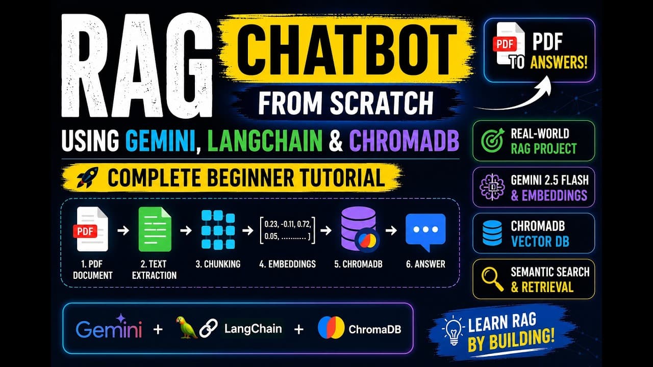 Gemini·LangChain·ChromaDB로 PDF 질문답변 RAG 챗봇 처음부터 만들기 영상 썸네일
