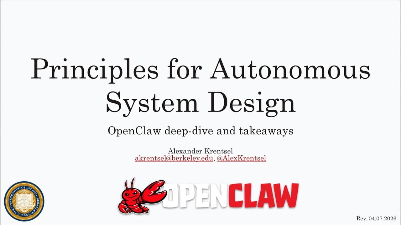 자율 AI 에이전트는 무엇이 다른가: ‘OpenClaw’ 설계 원리 심층 해부 영상 썸네일
